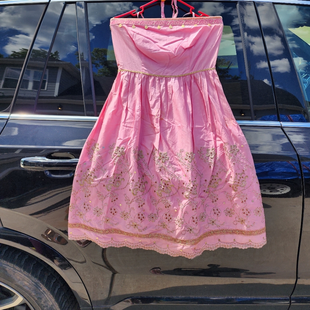 Midi Dress with or without straps.